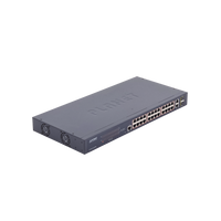 Switch administrable de 24 puertos 10/100TX PoE+ y 2 puertos combo TP/SFP Gigabit
