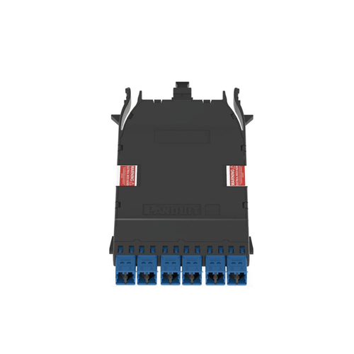 Cassette HD Flex Para 12 Fibras Monomodo OS2, de MPO a 6 Conectores LC Duplex, Color Azul