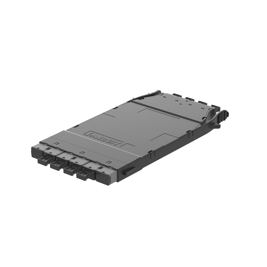 Cassette HD Flex? Para 32 Fibras Multimodo OM4, de 4 MPO(8F) Macho a 4 MPO(8F) Macho, Color Gris