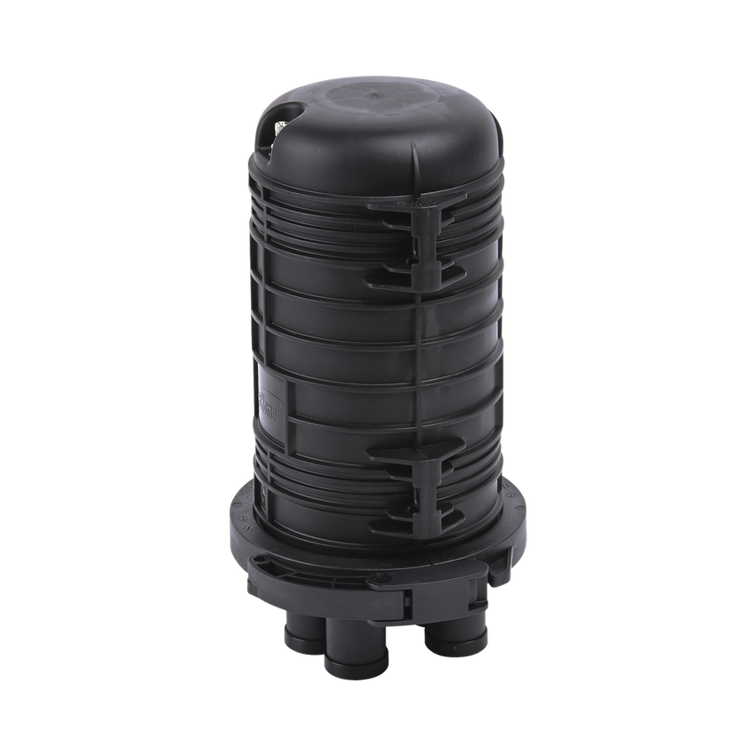 Caja de Distribución de Fibra Óptica Vertical Tipo Domo, Hasta 48 Empalmes, Exterior, IP68