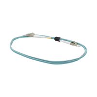 Jumper de Fibra Óptica Multimodo 50/125 OM3 XGLO, LC-LC Duplex, OFNR, Color Aqua, 1 Metro (3.28 Pies)