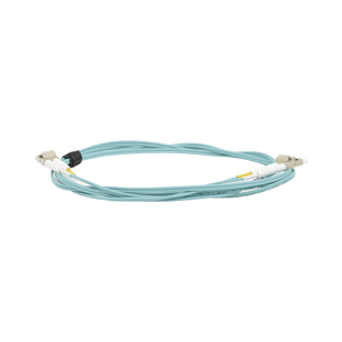 Jumper de Fibra Óptica Multimodo 50/125 XGLO OM3, LC-LC Duplex, OFNR, Color Aqua, 2 Metros (6.56 Pies)