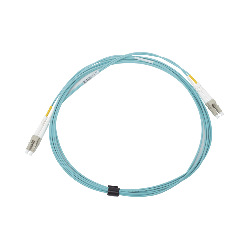 Jumper de Fibra Óptica Multimodo 50/125 XGLO OM3, LC-LC Duplex, OFNR, Color Aqua, 3 Metros (9.84 Pies)