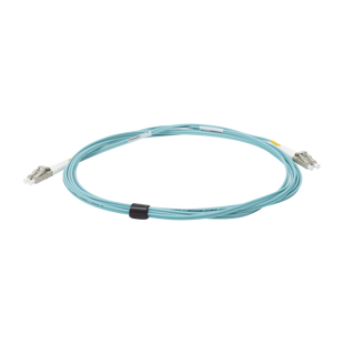 Jumper de Fibra Óptica Multimodo 50/125 XGLO OM3, LC-LC Duplex, OFNR, Color Aqua, 3 Metros (9.84 Pies)