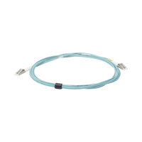 Jumper de Fibra Óptica Multimodo 50/125 XGLO OM3, LC-LC Duplex, OFNR, Color Aqua, 5 Metros (16.40 Pies)