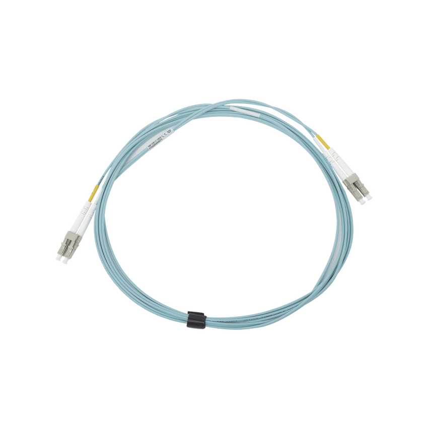 Jumper de Fibra Óptica Multimodo 50/125 XGLO OM3, LC-LC Duplex, OFNR, Color Aqua, 5 Metros (16.40 Pies)