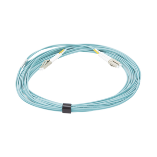 Jumper de Fibra Óptica Multimodo 50/125 XGLO OM3, LC-LC Duplex, OFNR, Color Aqua, 7 Metros (22.97 Pies)