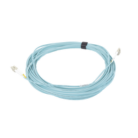 Jumper de Fibra Óptica Multimodo 50/125 XGLO OM3, LC-LC Duplex, OFNR, Color Aqua, 15 Metros (49.21 Pies)