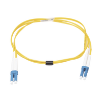 Jumper de Fibra Óptica Monomodo (OS2), XGLO, Riser, LC/UPC-LC/UPC Duplex, OFNR, Color Amarillo, 1 Metro (3.28 Pies)