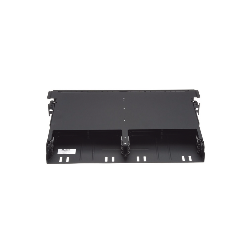 Panel de Distribución de Fibra Óptica con Bandeja Deslizable, Acepta 12 Cassettes HD Flex en 6 Espacios, Hasta 144 Fibras, 1 UR