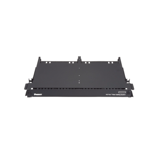Panel de Distribución de Fibra Óptica con Bandeja Deslizable, Acepta 12 Cassettes HD Flex™ en 6 Espacios, Hasta 144 Fibras, 1 UR
