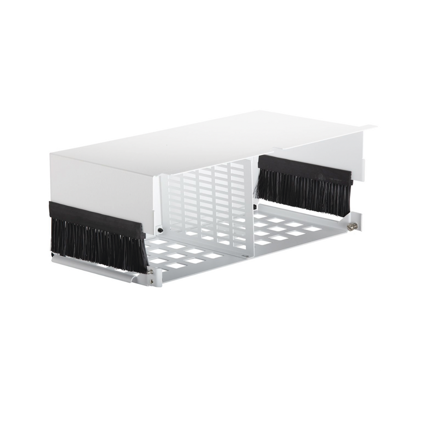 Placa Para Administración de Cables de Fibra Óptica en Paneles HD Flex, 4 UR, Color Negro