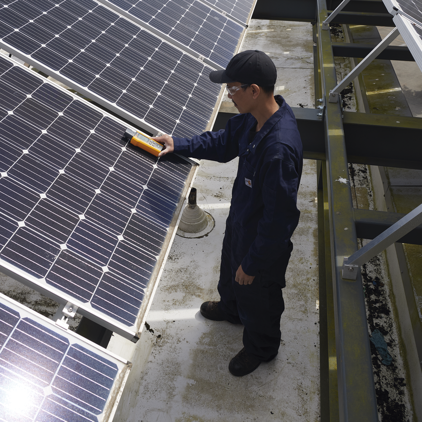 Medidor de Radiación Solar para Instalación, Mantenimiento y Generación de Informes de Paneles Solares o Sistemas Fotovoltaicos, Medida instantánea de hasta 1400 W/m²