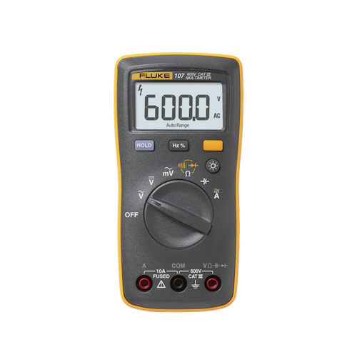 Multímetro Digital de Tamaño Compacto, Para Medición de Corriente y Tensión, Uso con Voltaje Máximo de 600 V, Pantalla LED Retroiluminada