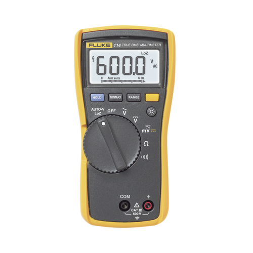 Multímetro Digital Básico para Electricista, Uso con Voltaje Máximo de 600 V y Pantalla LED Retroiluminada