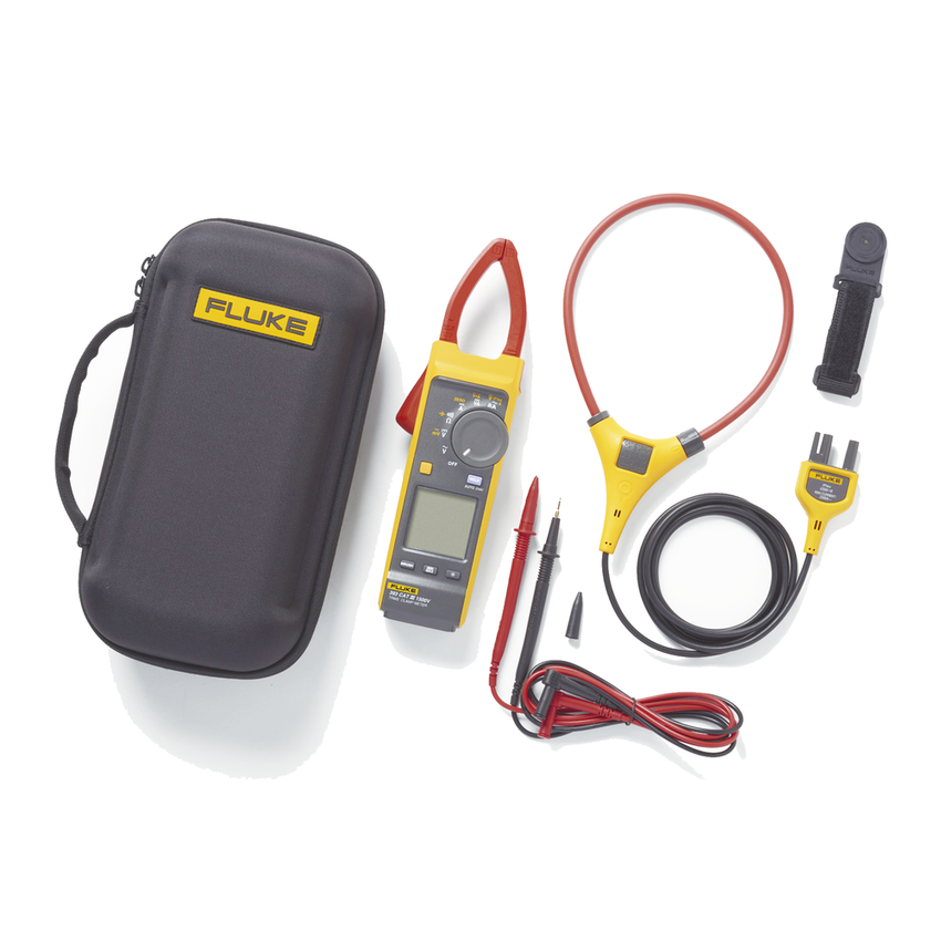 Pinza Amperimétrica de Corriente CC/CA de Verdadero Valor Eficaz con iFlex CAT III 1500 V. Ideal para Sistemas Solares, Eólicos, Baterías, Inversor, etc.