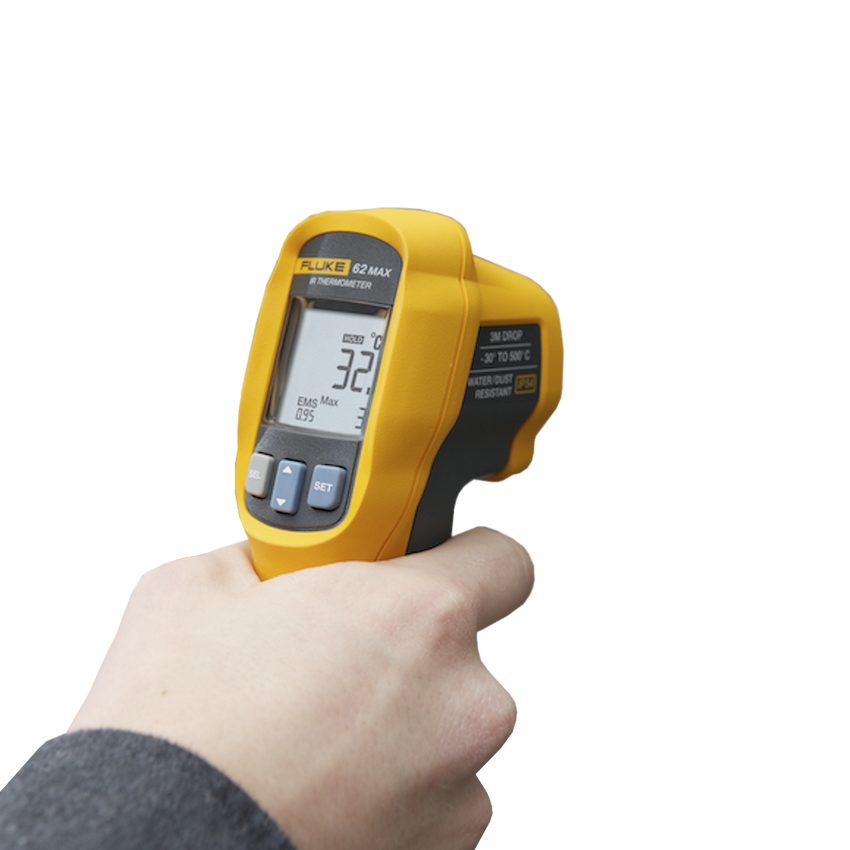Termómetro IR Para Medición de Temperatura de -30ºC a 500ºC, Con Precisión +-1.0%, y Clasificación IP54 de Resistencia al Agua y Polvo