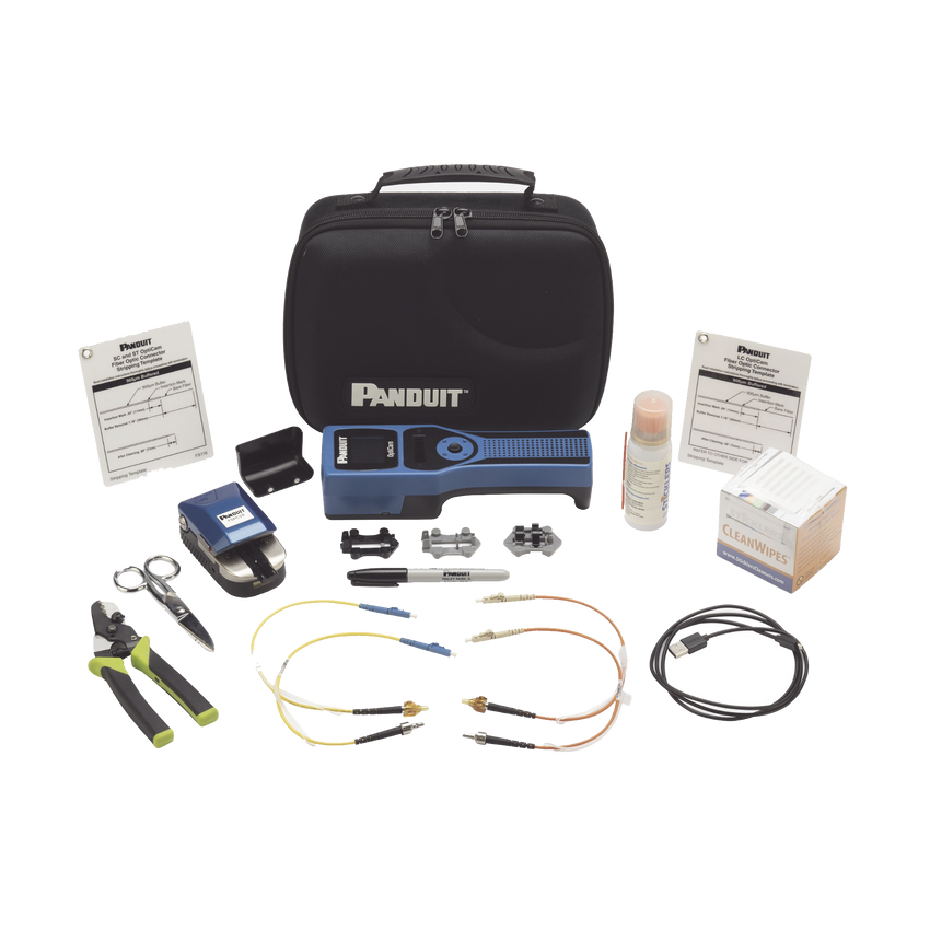 Kit Completo de Herramienta OCTT Opticam 2 de Panduit, para Terminación de Conectores Pre-Pulidos LC, SC o ST, Incluye Desforradora y Cleaver