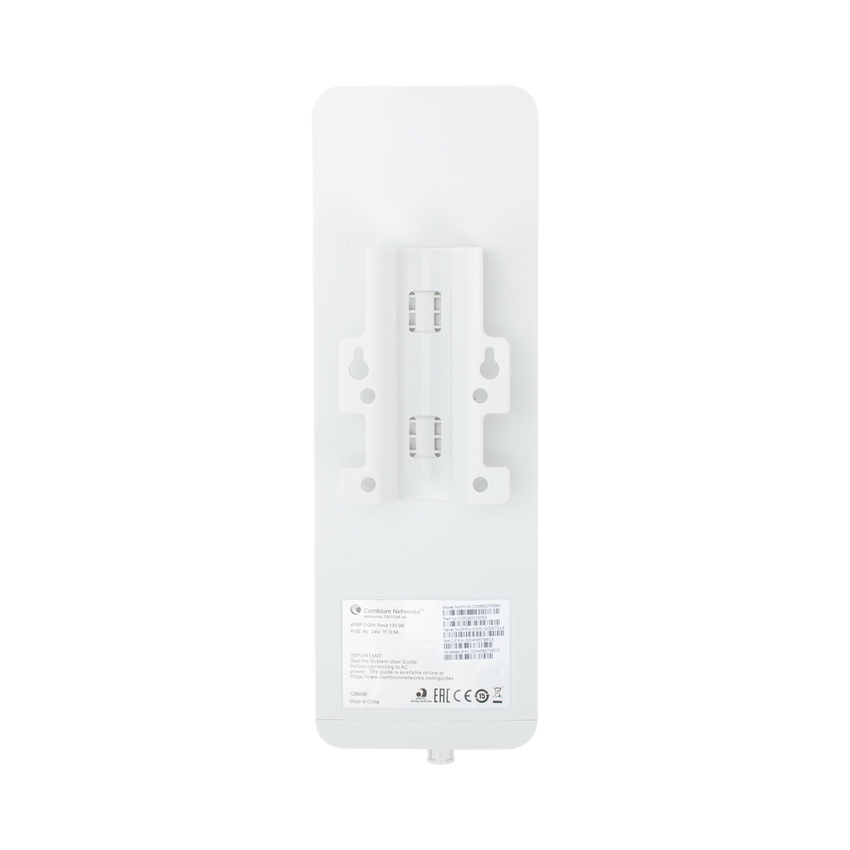 Suscriptor ePMP Force 130 MIMO 2x2 / 28 dBm de potencia / Mejor desempeño en zonas altamente ruidosas / 5150-5970 MHz / Distancia de 3 km en PTMP / Antena integrada de 14 dBi (C050900C505A)