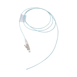 Pigtail de Fibra Óptica LC Simplex, Multimodo OM3 XGLO 50/125, LS0H, Color Aqua, 1 Metro (3.28 Pies)