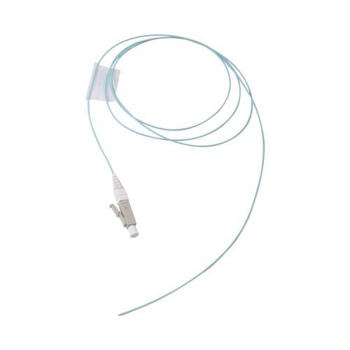 Pigtail de Fibra Óptica LC Simplex, Multimodo OM3 XGLO 50/125, LS0H, Color Aqua, 1 Metro (3.28 Pies)
