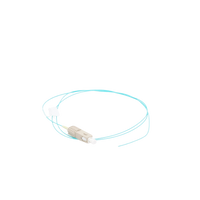 Pigtail de Fibra Óptica LC Simplex, Multimodo OM3 XGLO 50/125, OFNR, Color Aqua, 1 Metro (3.28 Pies)