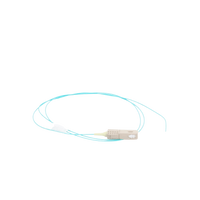 Pigtail de Fibra Óptica LC Simplex, Multimodo OM3 XGLO 50/125, OFNR, Color Aqua, 1 Metro (3.28 Pies)