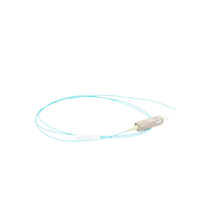 Pigtail de Fibra Óptica LC Simplex, Multimodo OM3 XGLO 50/125, OFNR, Color Aqua, 1 Metro (3.28 Pies)
