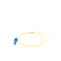Pigtail de Fibra Óptica SC/UPC Simplex, Monomodo OS1/OS2 XGLO, OFNR, Color Amarillo, 1 Metro (3.28 Pies)