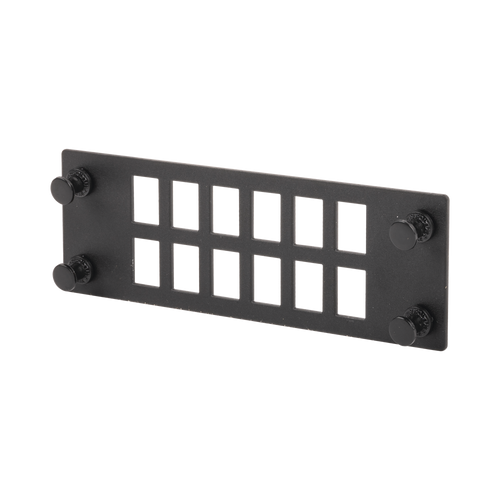 Placa Para 12 Adaptadores de Fibra Óptica, Uso con Gabinetes FPONE3 y FPONE4