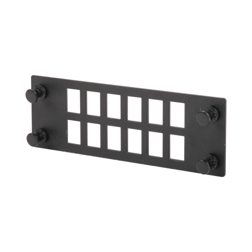 Placa Para 12 Adaptadores de Fibra Óptica, Uso con Gabinetes FPONE3 y FPONE4