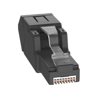 Plug RJ45 UTP, Instalación Angulada 45 Grados, Terminación en Campo Certificable, Compatible con Cat5e, Cat6 y Cat6A, Color Negro