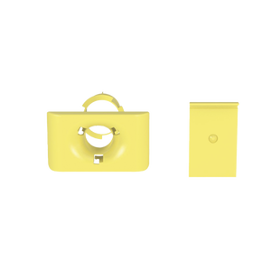 Accesorio de Salida a Tubo De 1.5 in (38 mm), Para Canaletas FiberRunner 4X4, 6X4, o 12X4, Color Amarillo