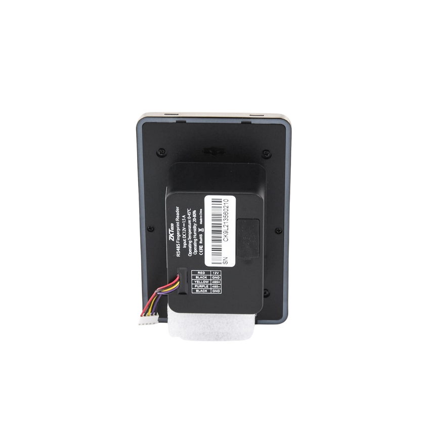 Lector Esclavo de Huella y Proximidad / RS-485 / IP65 / Acero Inoxidable / Exterior / ZKFinger VX10.0