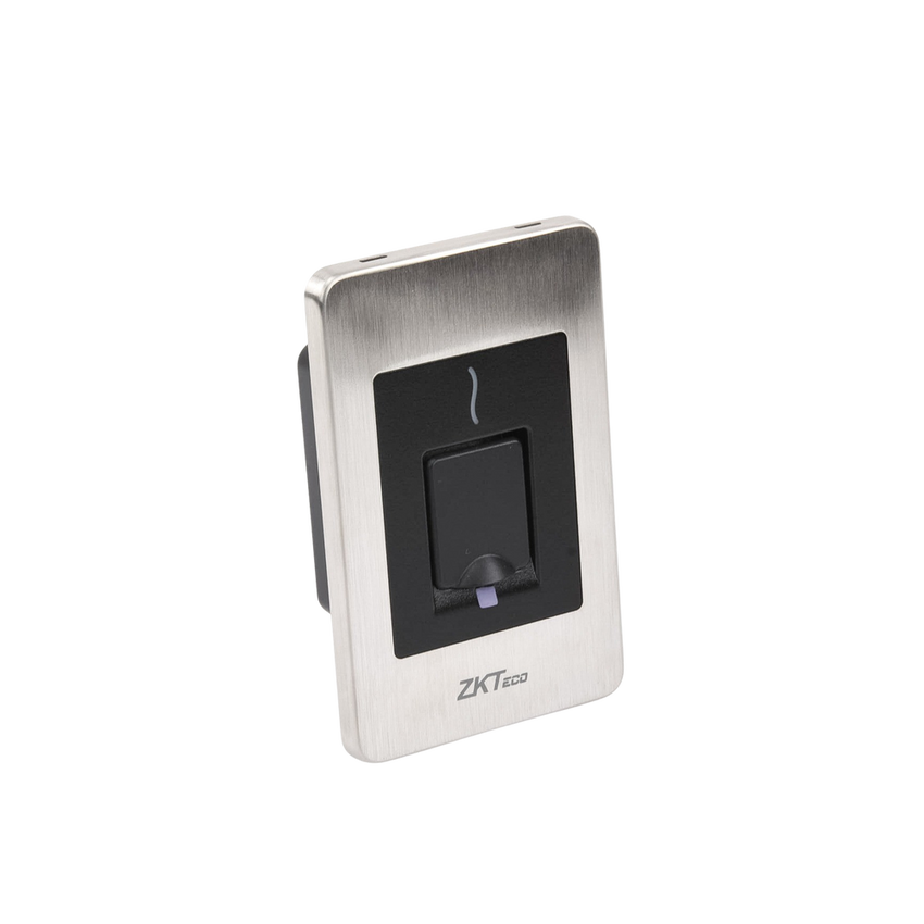 Lector Esclavo de Huella y Proximidad / RS-485 / IP65 / Acero Inoxidable / Exterior / ZKFinger VX10.0