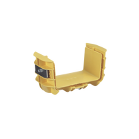 Union Recta "Cople", Para Canaleta FiberRunner™ 6X4, Color Amarillo