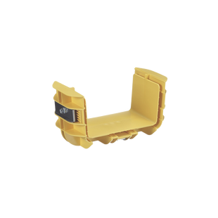 Union Recta "Cople", Para Canaleta FiberRunner™ 6X4, Color Amarillo