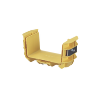 Union Recta "Cople", Para Canaleta FiberRunner™ 6X4, Color Amarillo