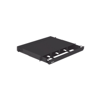 Panel de Distribución de Fibra Óptica, Acepta 4 Placas FAP o FMP, Bandeja Deslizable, Hasta 96 Fibras, Color Negro, 1UR