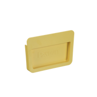 Tapa Final Para Canaletas FiberRunner™ 6x4, de Instalación a Presión, Color Amarillo