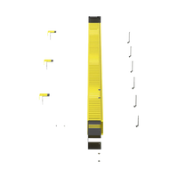 Kit de Administrador de Cables Vertical FiberRunner 4X4, Incluye Soportes de Montaje y Accesorios, Color Amarillo