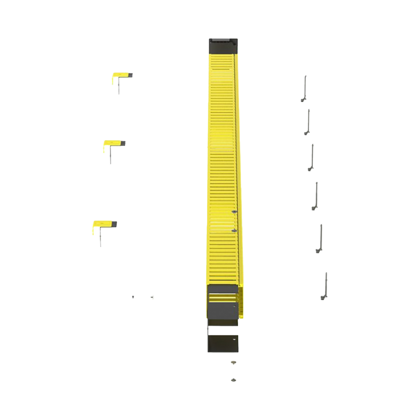 Kit de Administrador de Cables Vertical FiberRunner 4X4, Incluye Soportes de Montaje y Accesorios, Color Amarillo