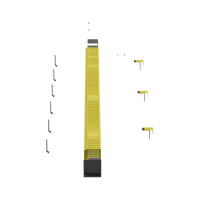 Kit de Administrador de Cables Vertical FiberRunner 4X4, Incluye Soportes de Montaje y Accesorios, Color Amarillo