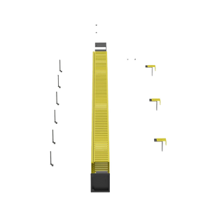 Kit de Administrador de Cables Vertical FiberRunner 4X4, Incluye Soportes de Montaje y Accesorios, Color Amarillo