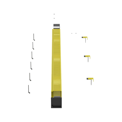 Kit de Administrador de Cables Vertical FiberRunner 4X4, Incluye Soportes de Montaje y Accesorios, Color Amarillo