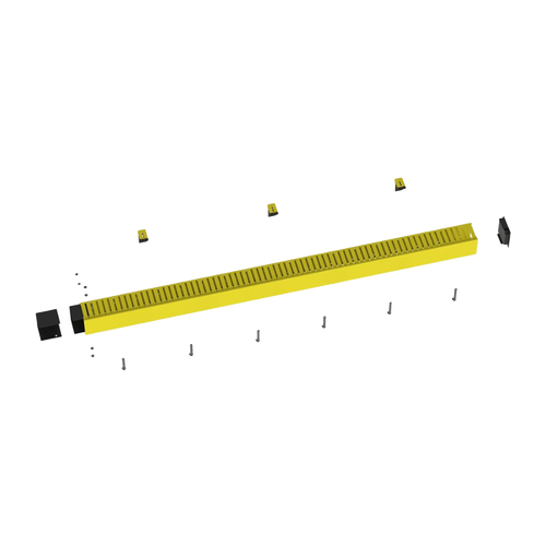 Kit de Administrador de Cables Vertical FiberRunner 4X4, Incluye Soportes de Montaje y Accesorios, Color Amarillo