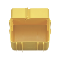 Bajada Vertical Interior de 90º con Tapa, Para uso con Canaletas 6X4 FiberRunner™, Color Amarillo