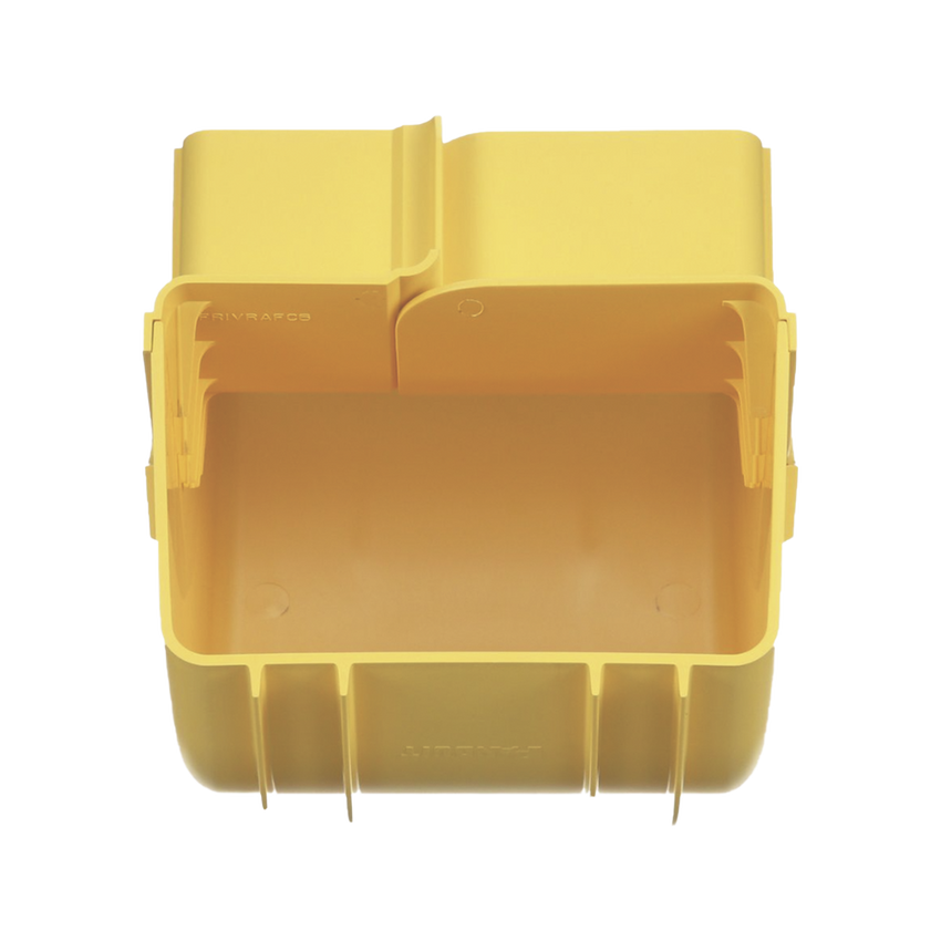 Bajada Vertical Interior de 90º con Tapa, Para uso con Canaletas 6X4 FiberRunner™, Color Amarillo