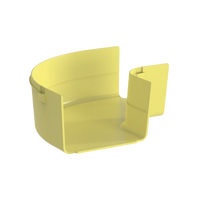 Ángulo Recto a 90º Horizontal, Para Canaletas FiberRunner™ 6X4, Color Amarillo