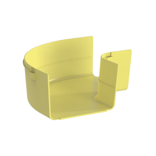 Ángulo Recto a 90º Horizontal, Para Canaletas FiberRunner™ 6X4, Color Amarillo